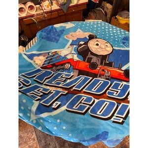 Thomas & Friends Ready Set Go Blue Plush Fleece Throw Blanket Thomas Tank Engine